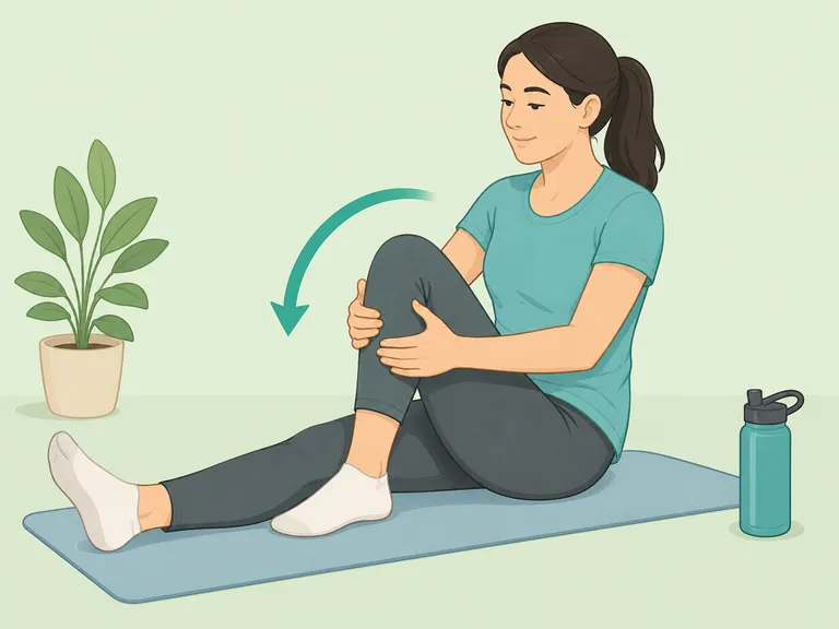 Person doing gentle movement to support sore joints.