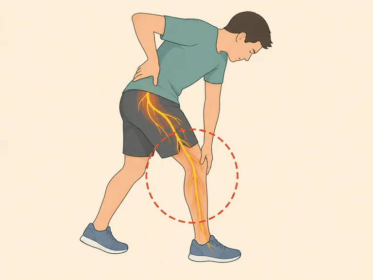 Person comparing lower back pain with nerve pain traveling down the leg.