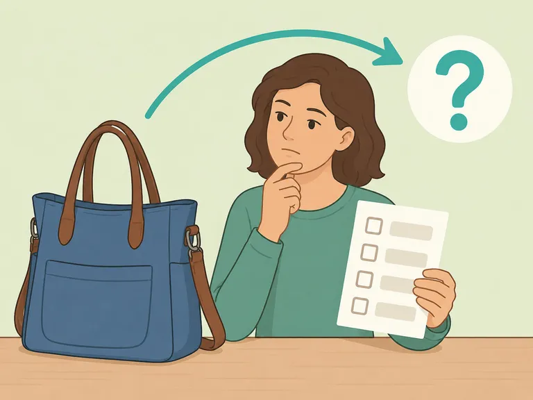 Person treating a bag-carrying habit as a clue rather than a firm conclusion.