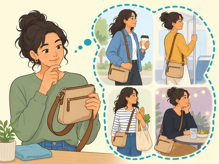 Person looking for repeated bag-carrying patterns over time.